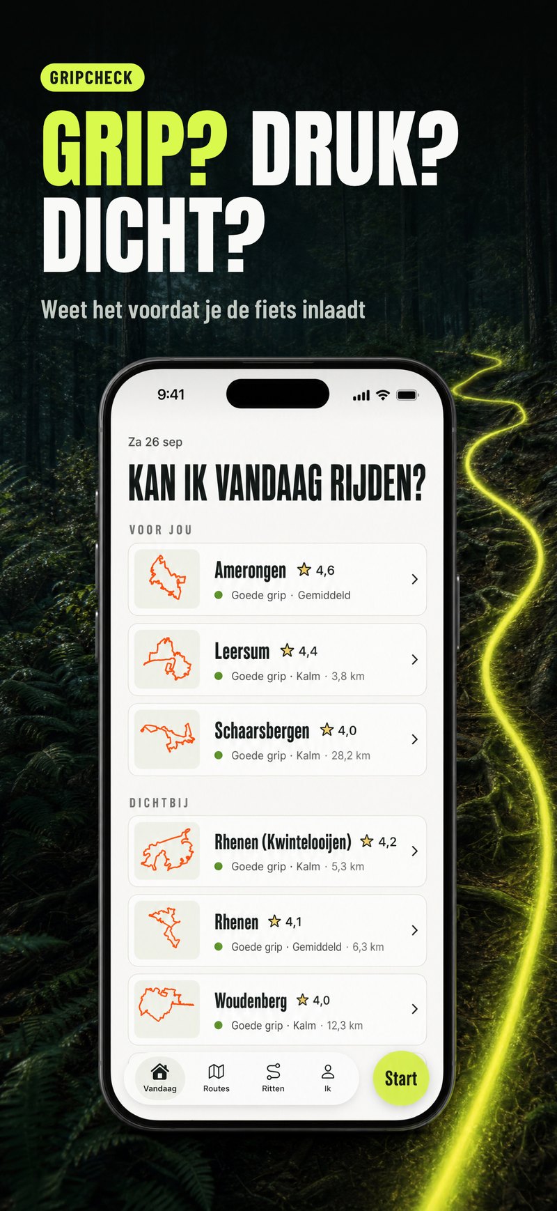 Vandaag: grip en drukte per route, bij jou in de buurt